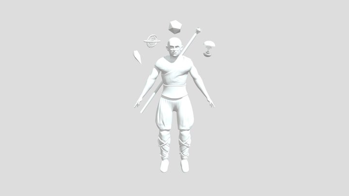 Monk_Character 3D Model