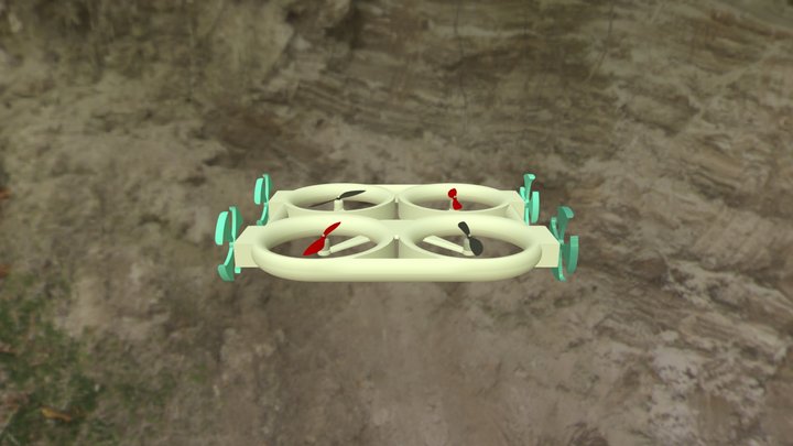 Amphibious Multirotor Vehicle 3D Model