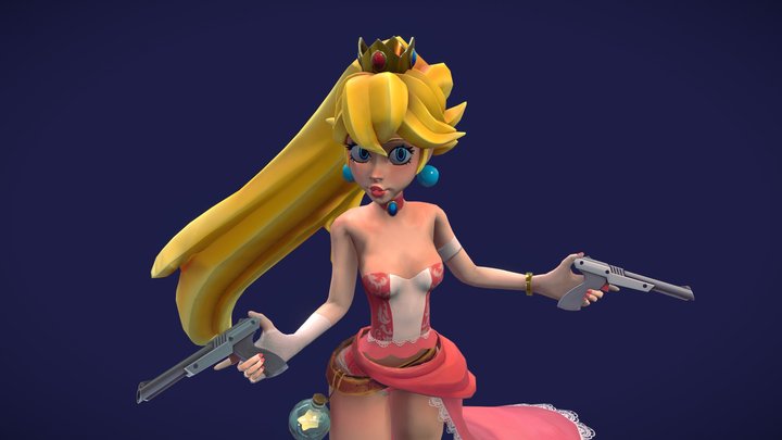 Fanart Peach Model 3D 🎀 3D Model