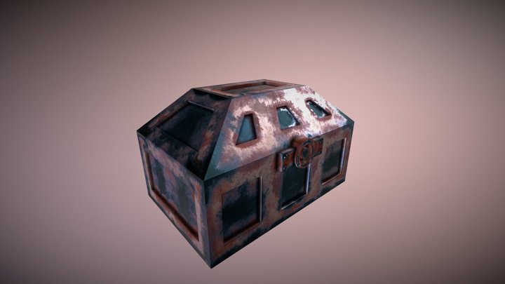 Own TreasureChest with texture 3D Model