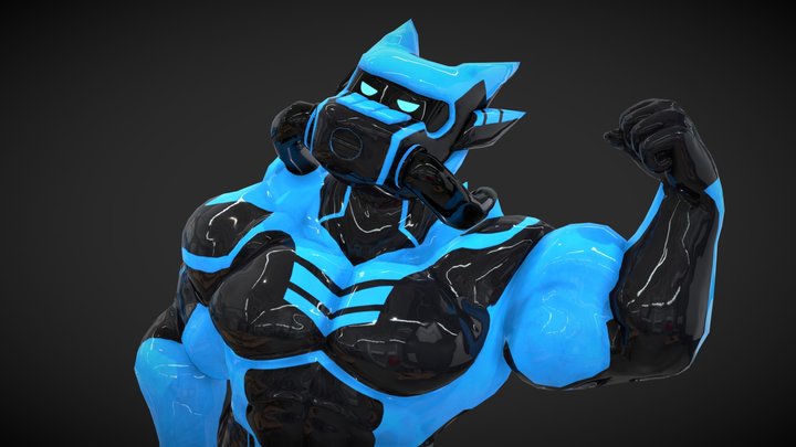 Glauca Blitz Drone Latex Suit 3D Model