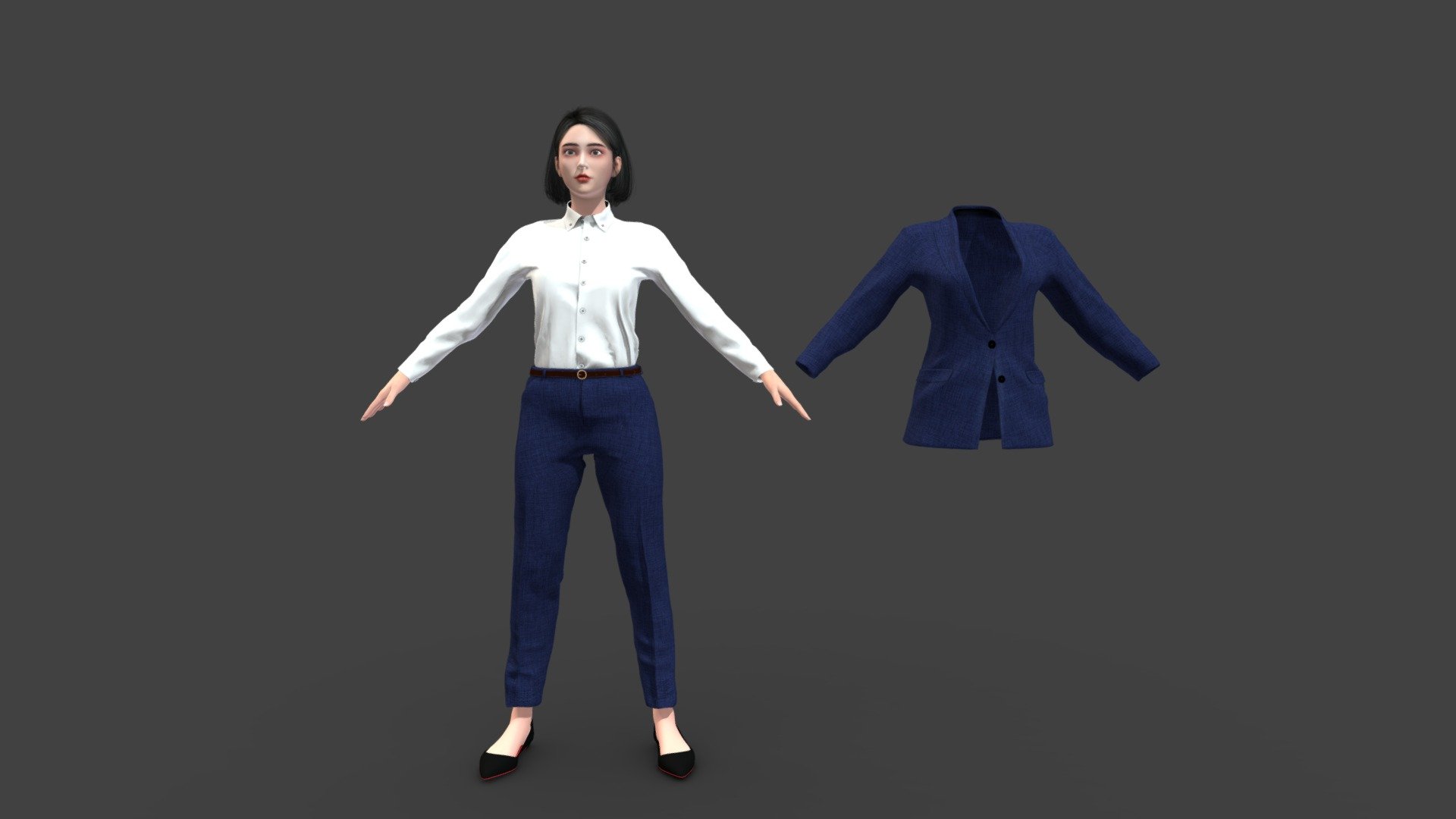 suit woman - Buy Royalty Free 3D model by zhuoyi0904 [ef127a8 ...