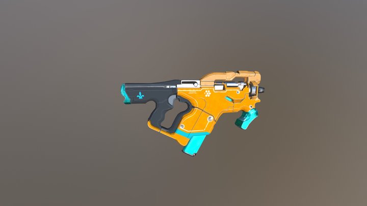Futuristic Assault Small Rifle LP-798 Punisher 3D Model