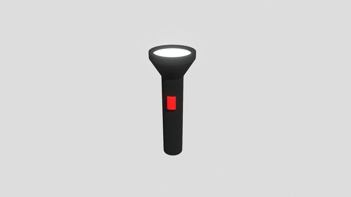 Simple LowPoly Flashlight 3D Model