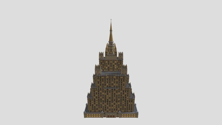 Kudrinskaya Square Building 3D Model