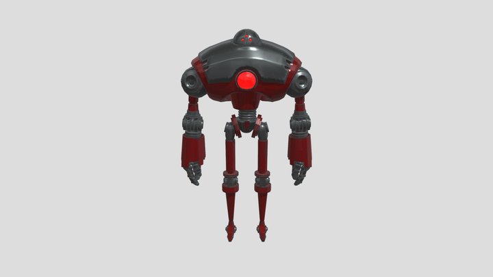 RED RETRO ROBOT – Free 3D Model STL
