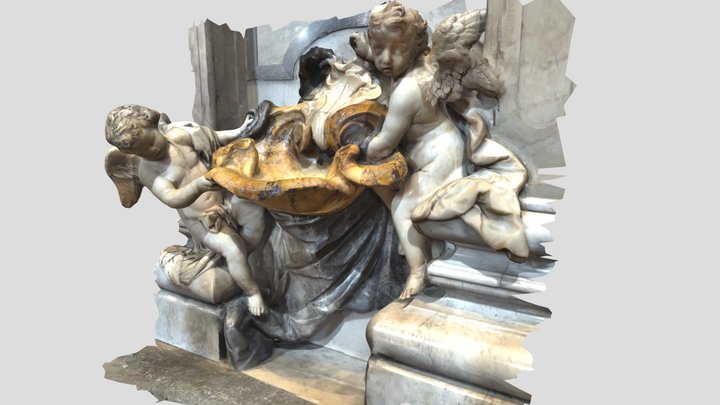 Holy water font - Statue, St Peter Church 3D Model