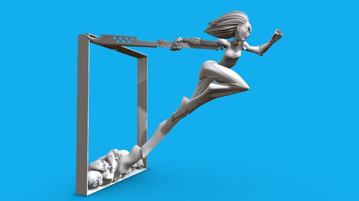 Inspired with Alita, 3D printable 3D Model