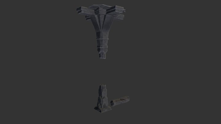 Moria Pillars Destroyed 3D Model