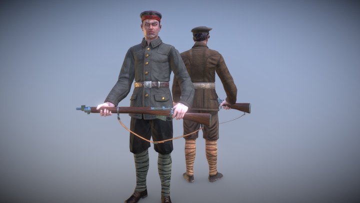 WW1 Conscripts 3D Model