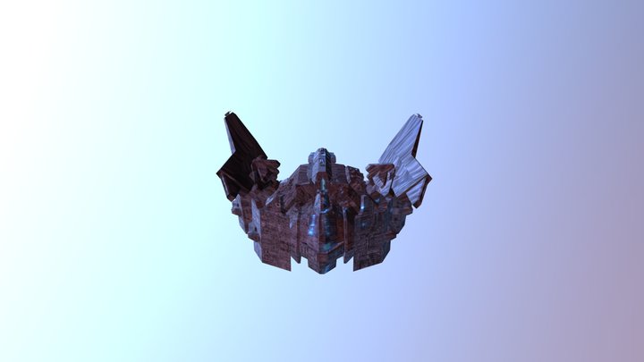 Dropship Textured Low Poly 3D Model