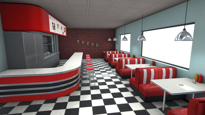 Retro Diner 3D Model