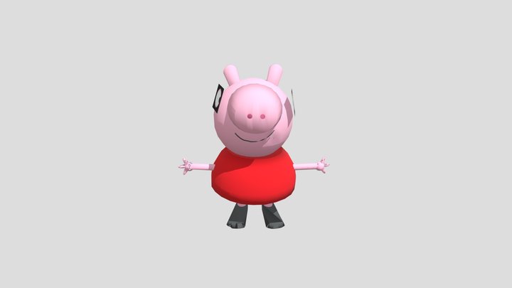 Peppa (fully rigged) 3D Model