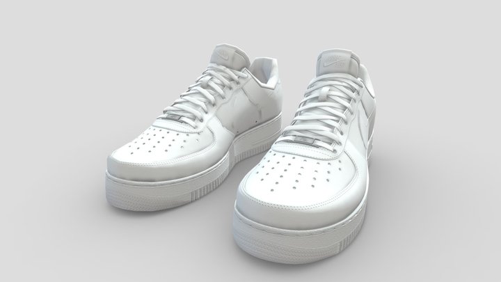 Nike Air Force One  - Lowpoly/HighPoly 3D Model