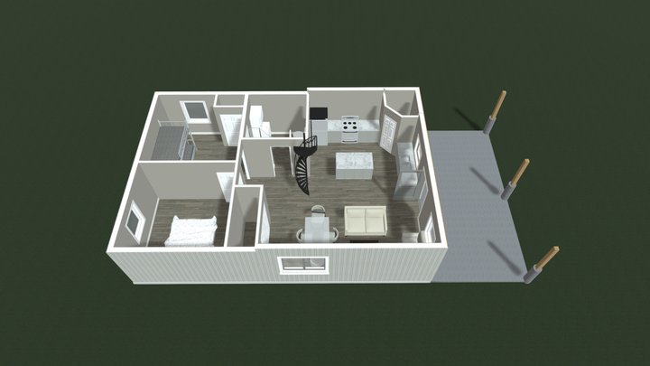 Jefferson House main floor 3D Model