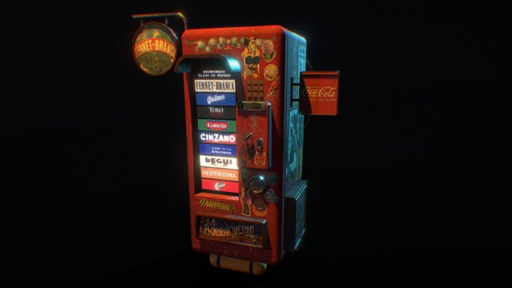 Argentinian Drinks Vending Machine 3D Model