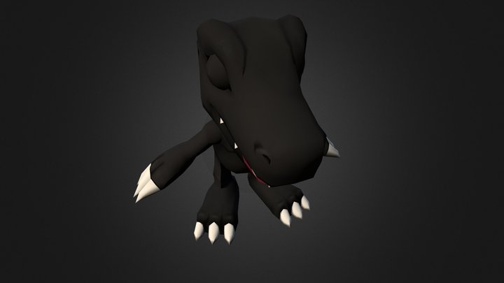 PC Computer - Digimon Masters - Black Agumon 3D Model