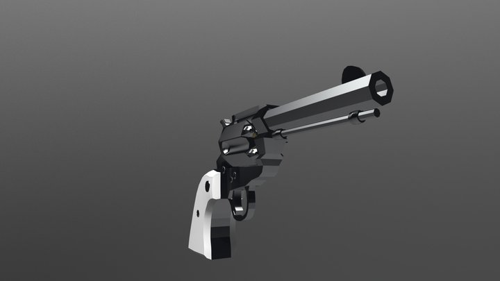 Magnum Pistol 3D Model