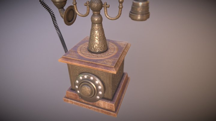 Vinagte Rotary Telephone 3D Model
