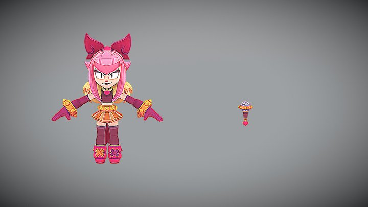 cartoon character Melodie 3D Model