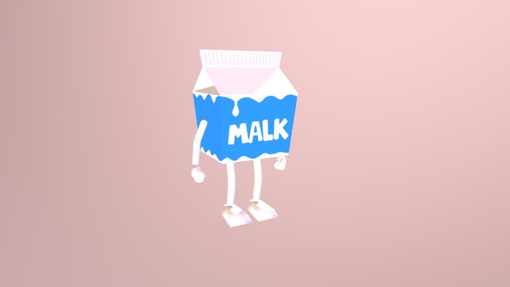 Milk Carton 3D Model