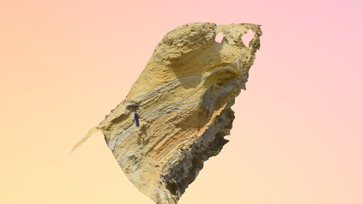 Eroding foresets (Roussillon basin) 3D Model