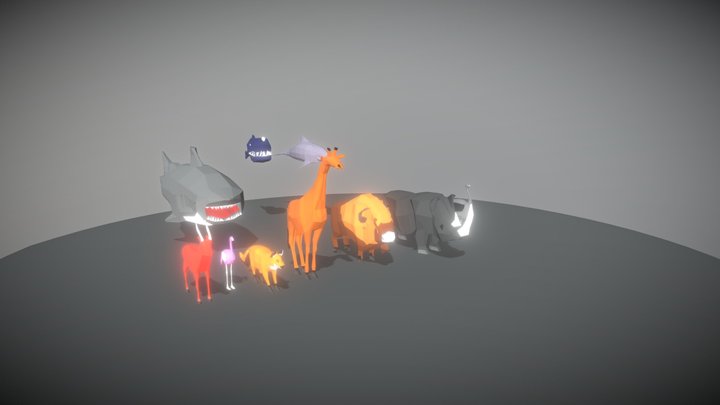 lowpoly_animals_yusuf_ulufer 3D Model