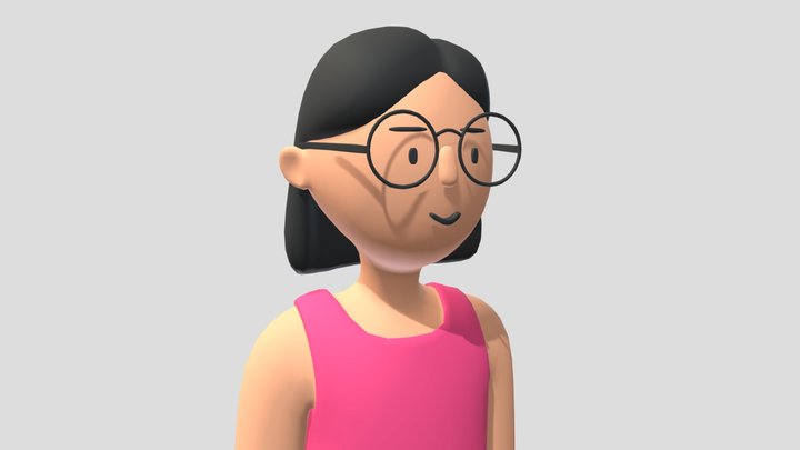 Woman 02 - Low Poly 3D Model