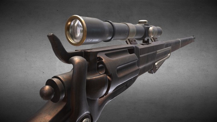Revolving jezail rifle 3D Model