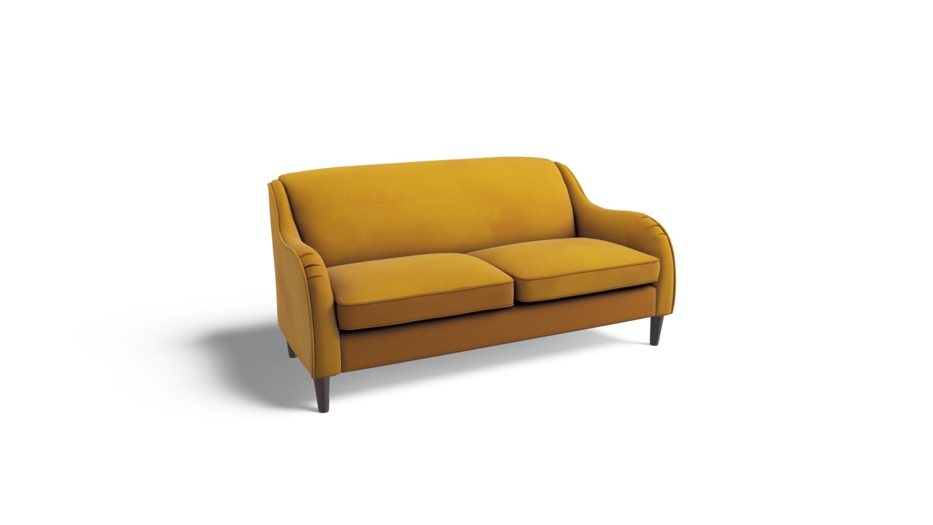 Helena 3 Seater Sofa, Plush Turmeric Velvet