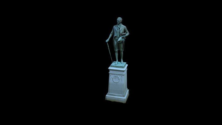 Hamilton Statue (Textured) 3D Model