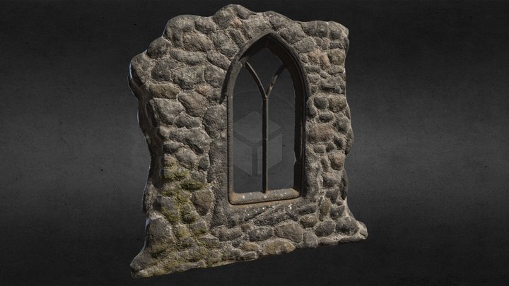 Broken Wall And Window Portfolio5 3D Model