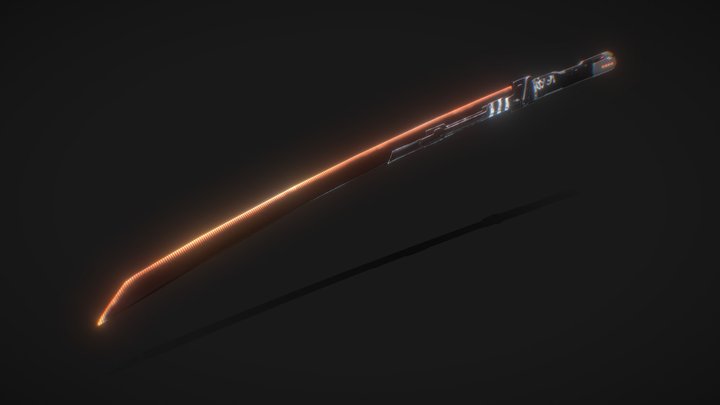 Cyberpunk Enigma - Katana 3D Model