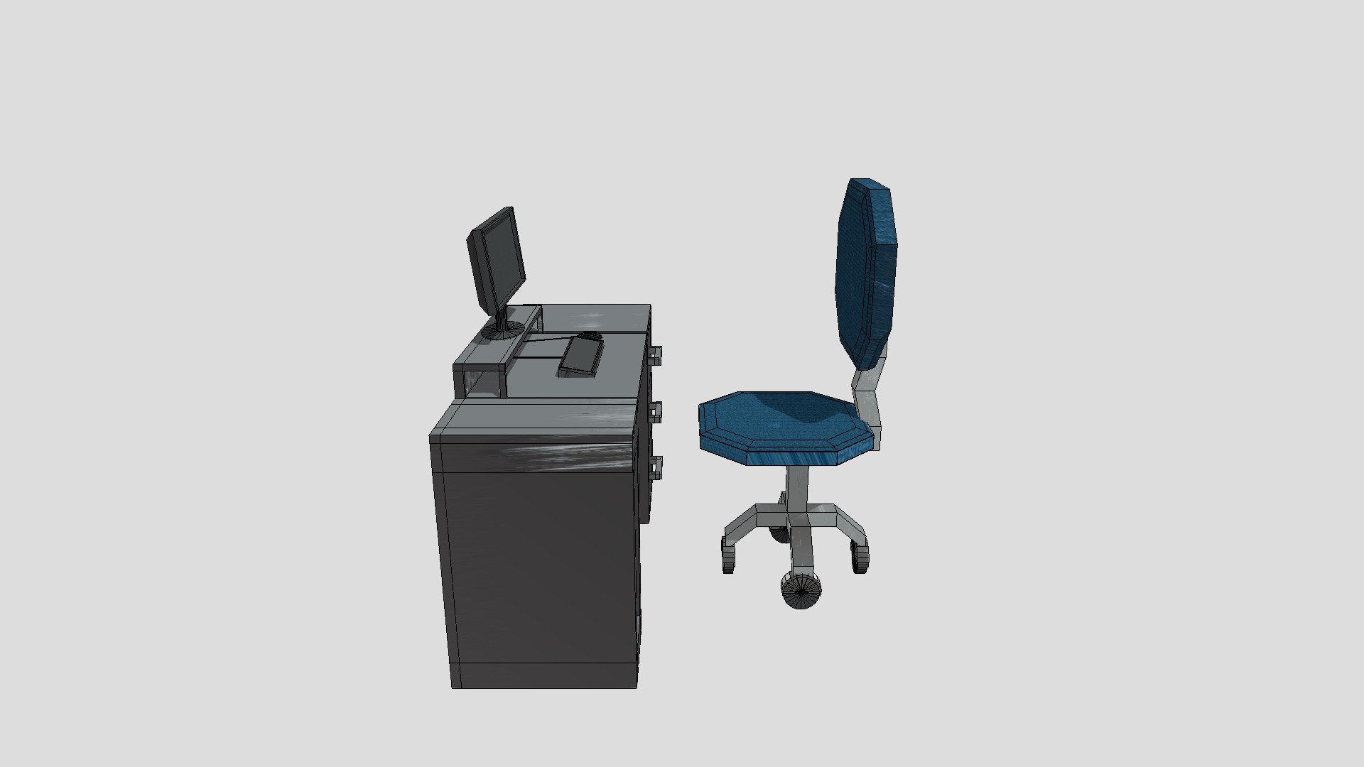 Desk 3D model by DemyvandenHeerik [ef25ef9] Sketchfab