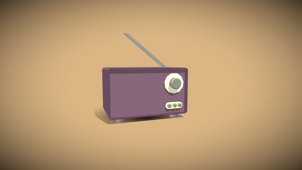 Purple Vintage Radio