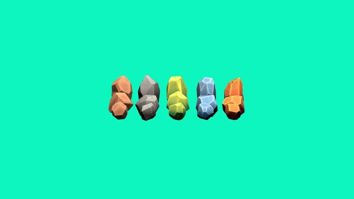 Color rocks 3D Model