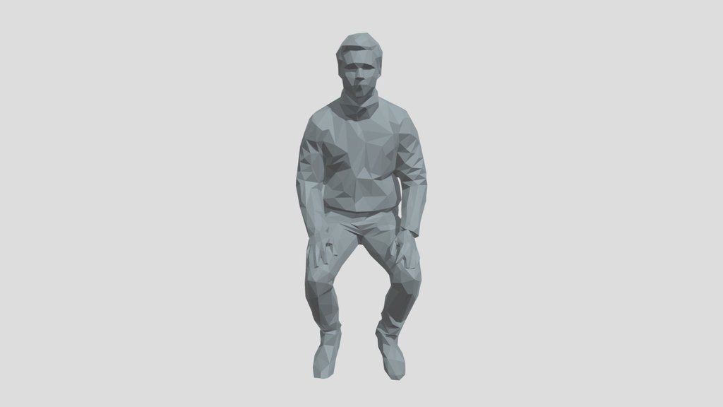 Lowpoly Male Sitting