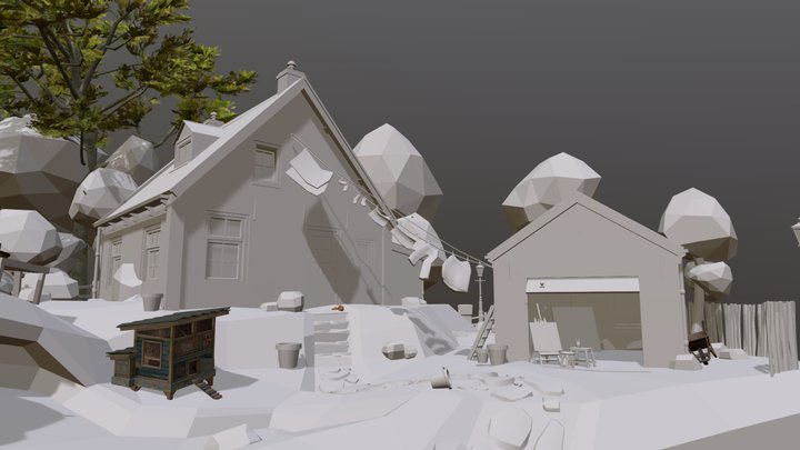 Grandma's house - WIP Diorama 3D Model