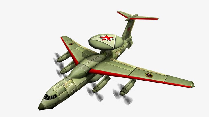 Chinese KJ-2000 AWACS 3D Model