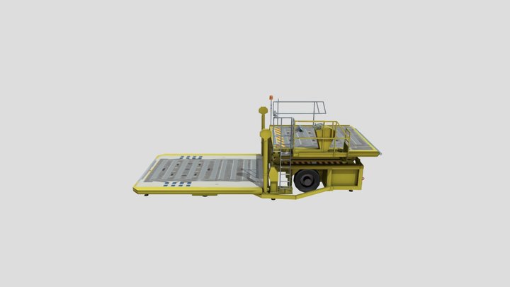 Airport baggage truck 3D Model