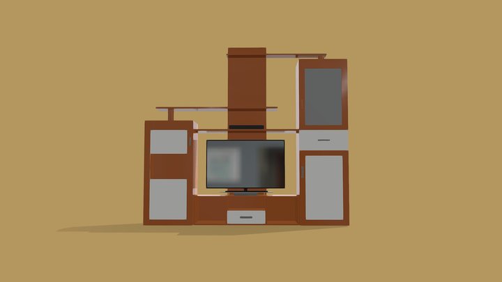 Wardrobe with TV 3D Model