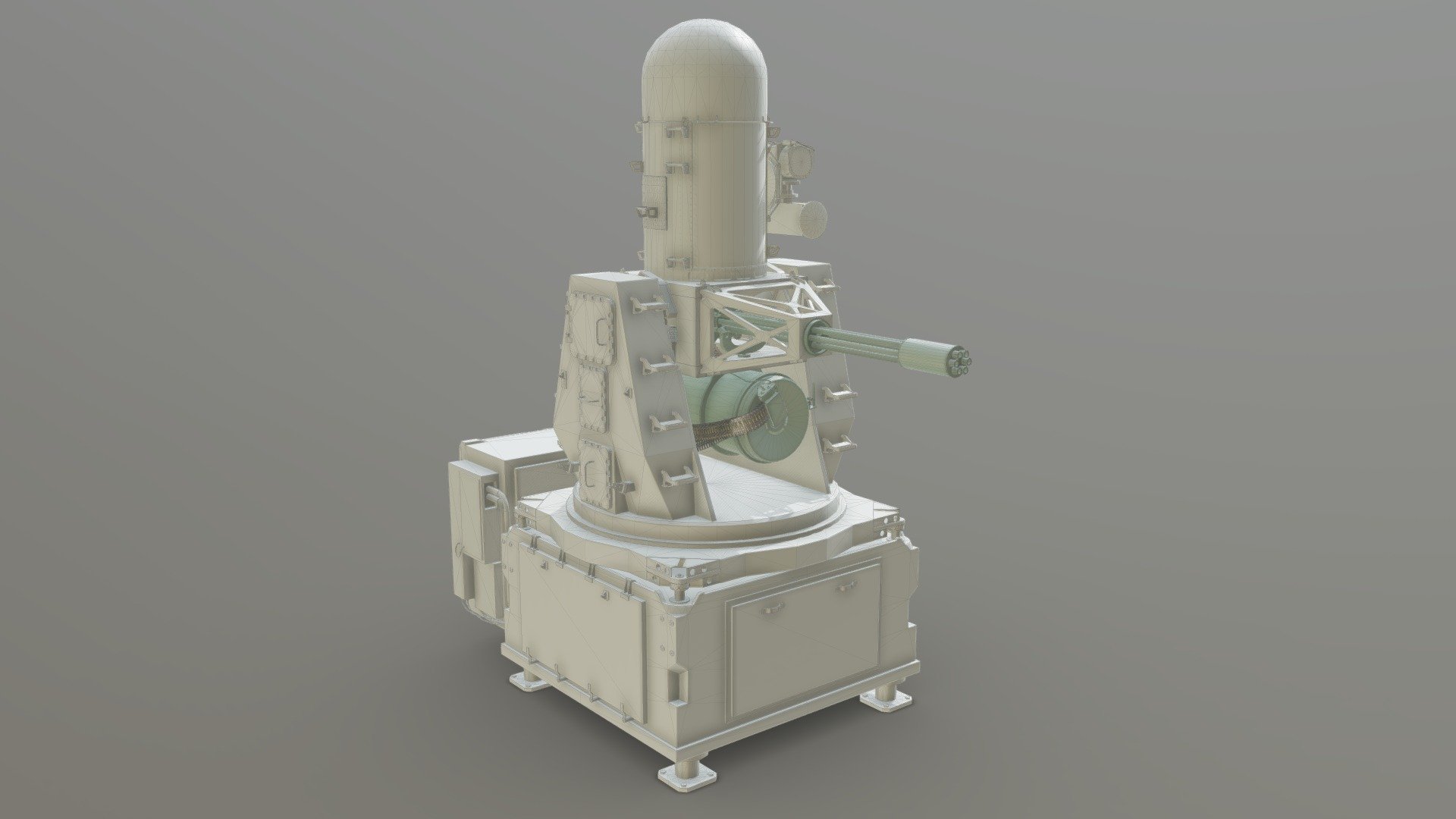 Phalanx CIWS (Ready to texture) - Buy Royalty Free 3D model by tris ...