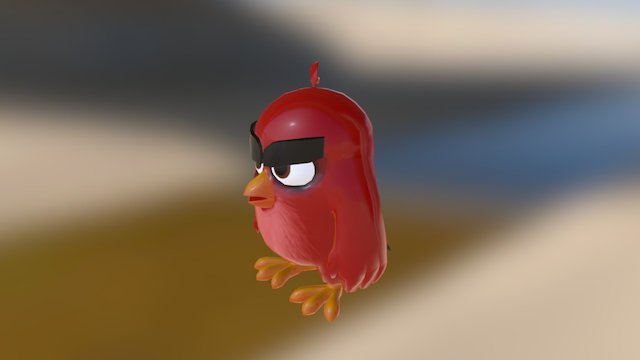 Red Angry Bird 3D Model