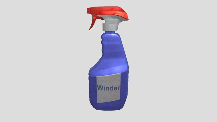 High Poly Spray Bottle 3D Model