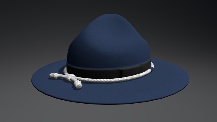 Campaign Hat (Blue) 3D Model