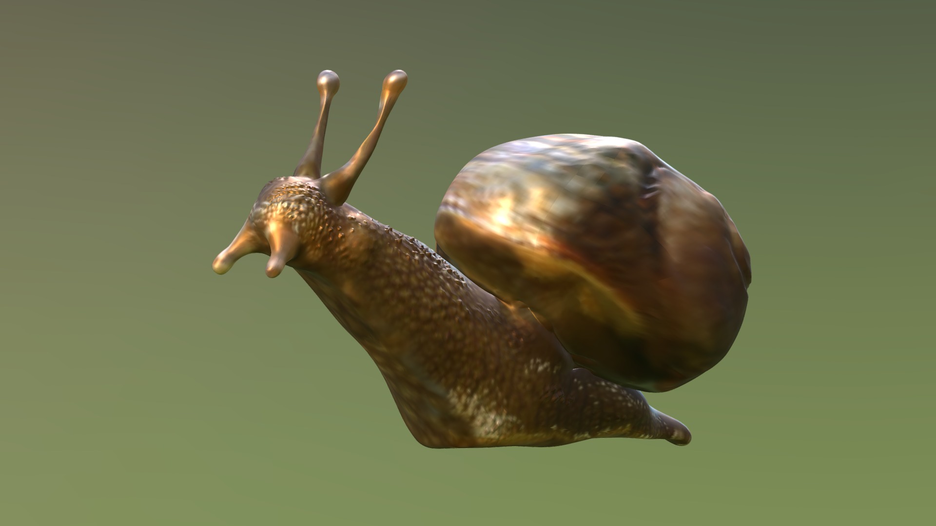 3D model Snail – Chiocciola - This is a 3D model of the Snail - Chiocciola. The 3D model is about two snails with long horns.