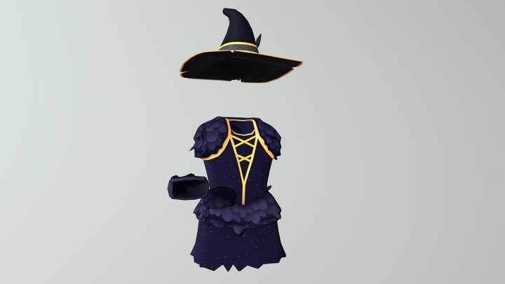 Recroom Witch Outfit 3D Model