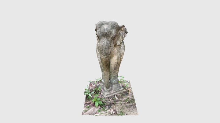 1.5 meter figure of an elephant, outer corner o…