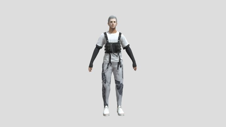 Free Fire Maxim Character Blender Prisma 3D free 3D Model