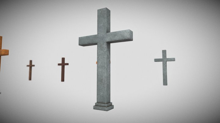 Kit of Cross for Environments PBR 3D Model